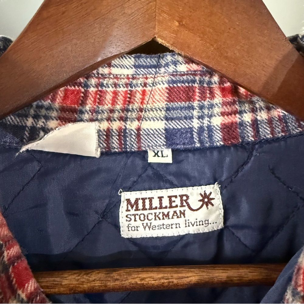 Miller Stockman for Western Living Plaid Men’s Button Down Pearl Snap Flannel - Picture 3 of 8